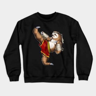 Sloth Muay Thai Fighter Crewneck Sweatshirt